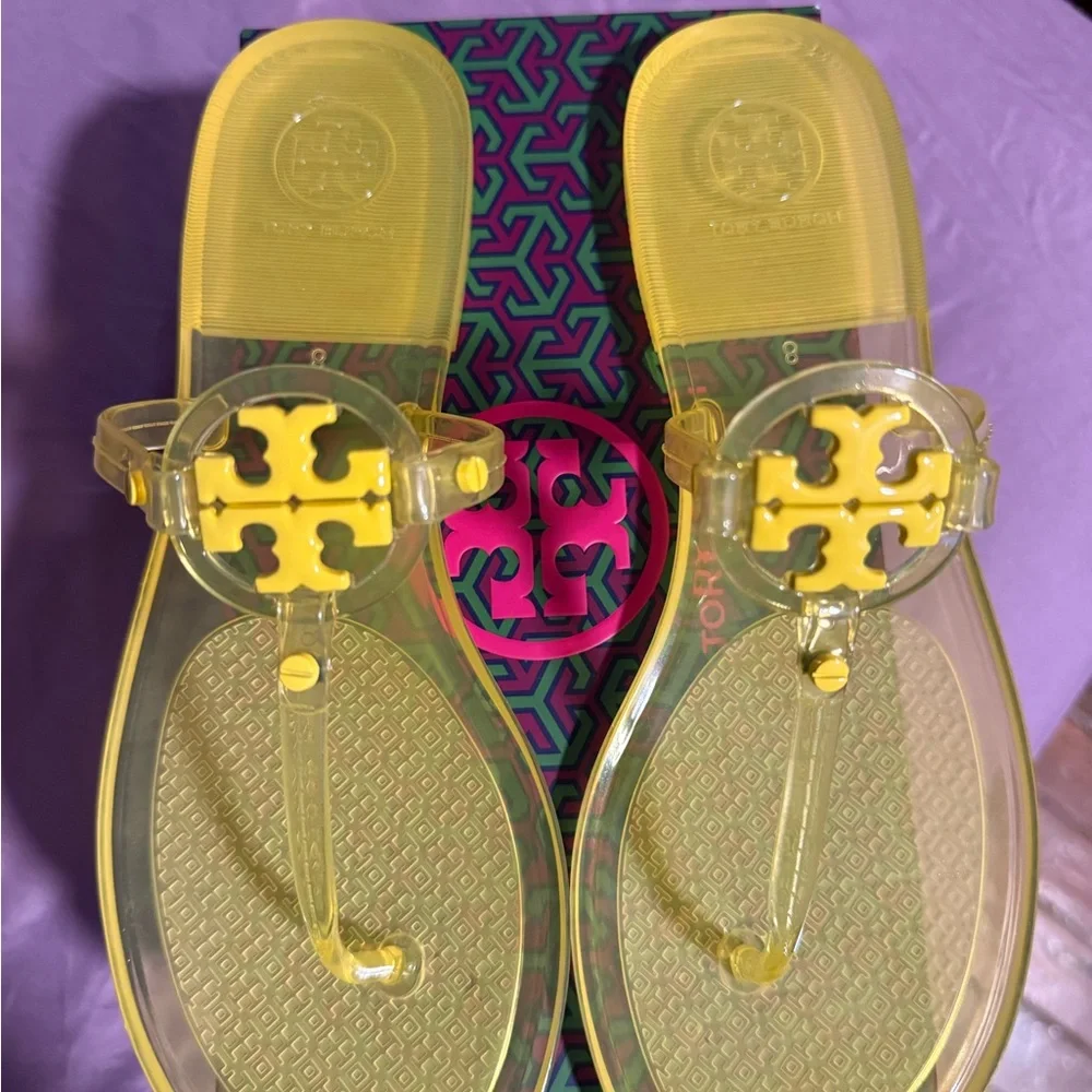 Mini Miller Flat Thong Sandal in Citrus Yellow